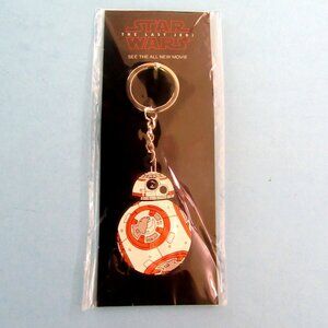 DISNEY - STAR WARS The Last Jedi BB-8 rubber key chain collectible - new